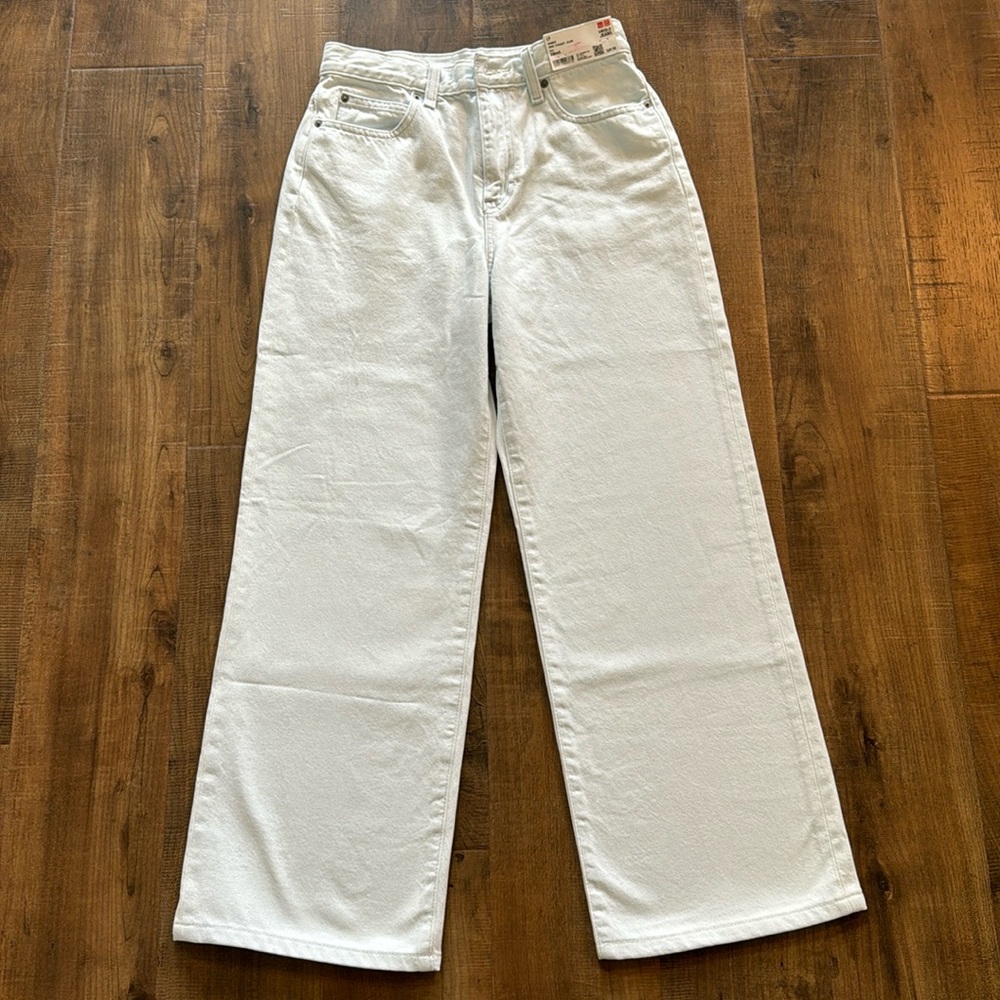 Uniqlo Light Blue Denim Wide Straight Jeans